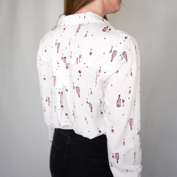 Rosé Wine Cheers BEACHLUNCHLOUNGE White Shirt BTQ - Picture 4 of 8